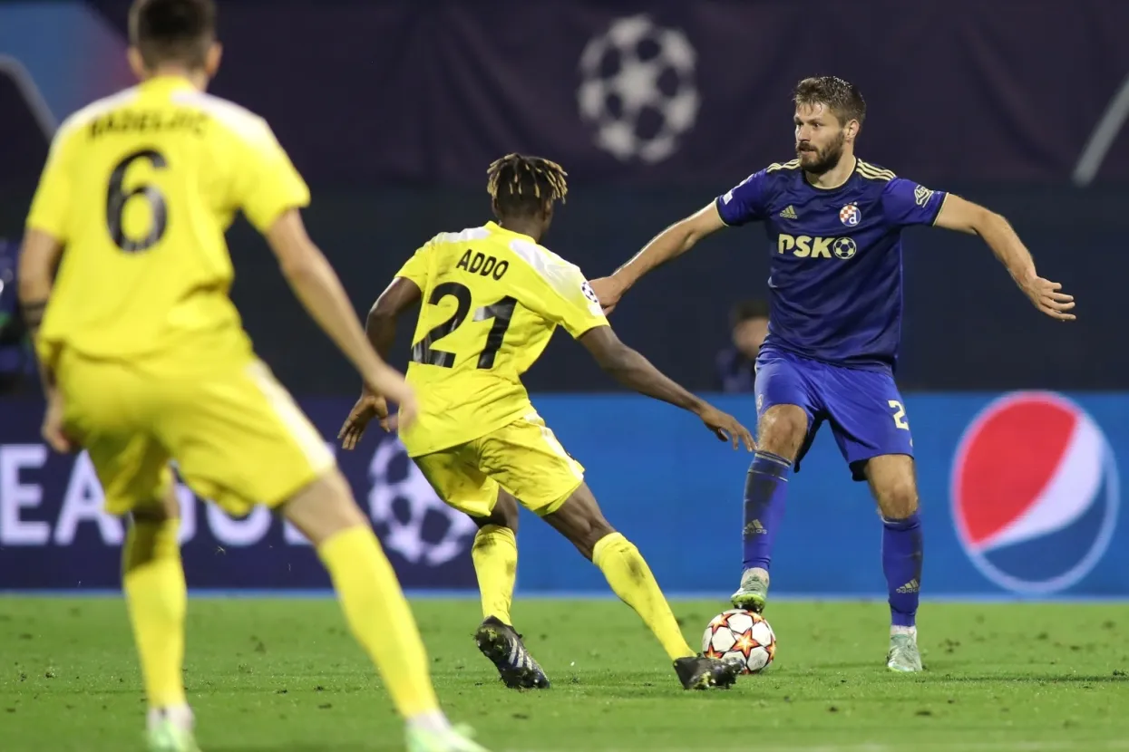 Stadion Maksimir, Zagreb - Druga utakmica play-offa UEFA Lige prvaka, GNK Dinamo - FC Sheriff Tiraspol. Bruno Petkovic Photo: Goran Stanzl/PIXSELL