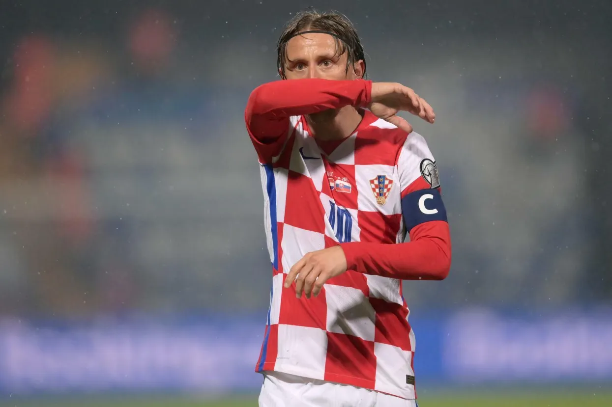 11.10.2021., stadion Gradski vrt, Osijek - Kvalifikacije za Svjetsko nogometno prvenstvo 2022. godine u Katru, skupina H, 8. kolo, Hrvatska - Slovacka. Luka Modric
Photo: Igor Soban/PIXSELL