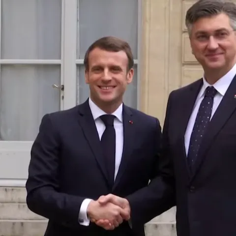 Andrej Plenković i Emmanuel Macron