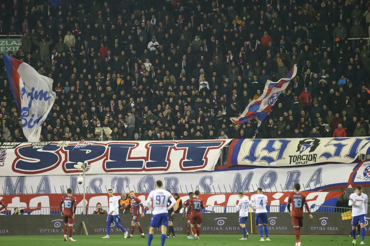 26.02.2022.,Split-Utakmica 25. kola Hrvatski Telekom Prve lige izmedju HNK Hajduk i HNK Rijeka na Poljudu.
Photo: Ivo Cagalj/PIXSELL