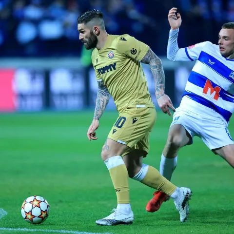 03.04.2022., stadion Gradski vrt, Osijek - Hrvatski Telekom Prva liga, 29. kolo, NK Osijek - HNK Hajduk. Marko Livaja, Darko Nejasmic Photo: Davor Javorovic/PIXSELL