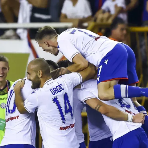 04.08.2022., stadion Poljud, Split - Prva utakmica 3. pretkola UEFA Konferencijske lige HNK Hajduk - Vitoria SC.