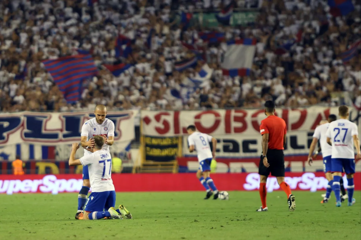 Split, 04.08.2022 - Prva utakmica 3. pretkola nogometne Konferencijske lige Hajduk - Vitoria Guimaraes