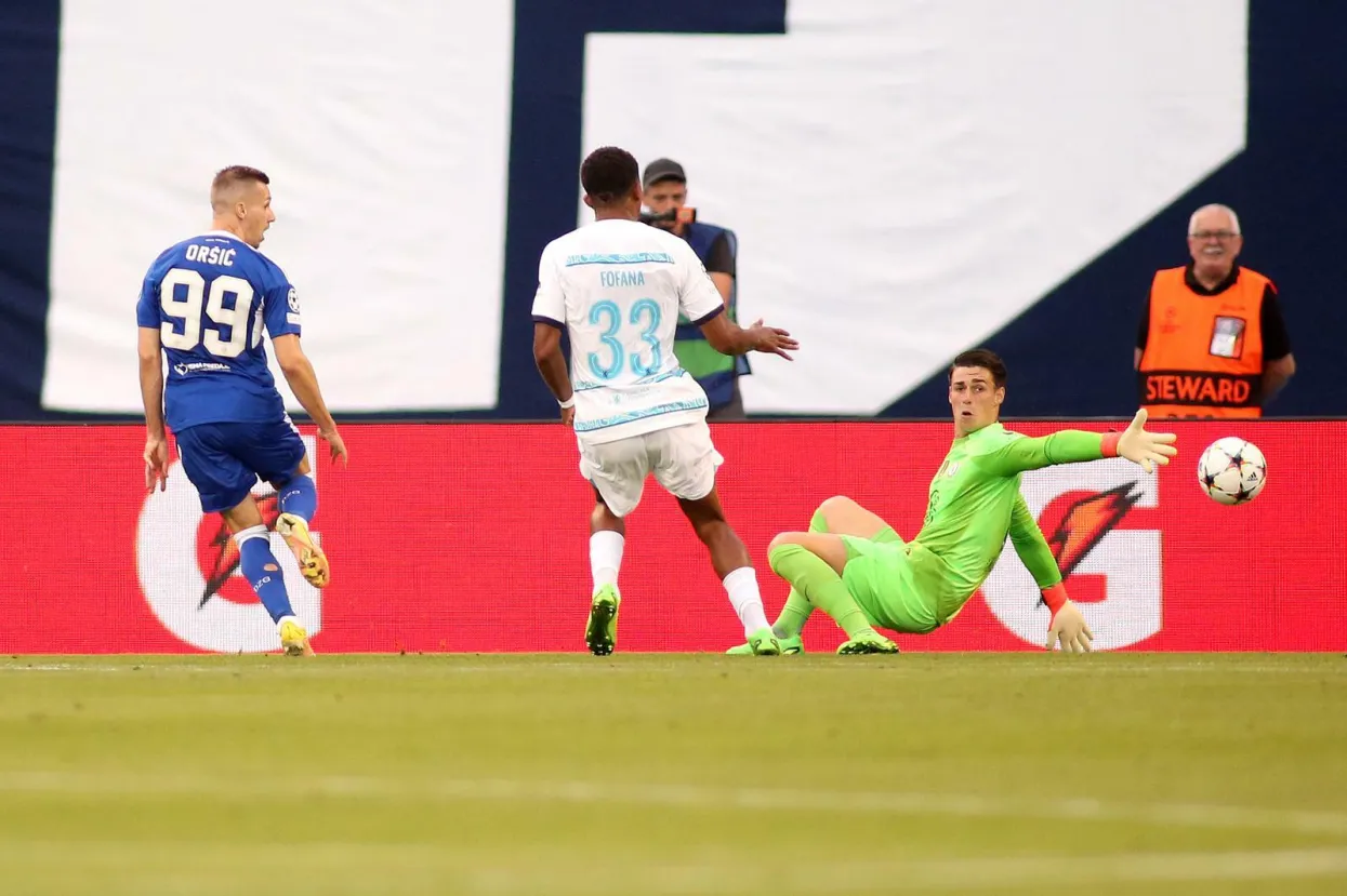 06.09.2022., stadion u Maksimiru, Zagreb - UEFA Liga prvaka, 1. kolo, skupina E, GNK Dinamo - FC Chelsea. Mislav Orsic, Wesley Fofana, Kepa Arrizabalaga. Photo: Matija Habljak/PIXSELL