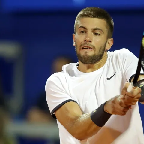 18.07.2019., Umag - 30. Plava laguna Croatia Open Umag 2019. Osmina finala, Salvatore Caruso, Italija - Borna Coric, Hrvatska.
Photo: Goran Stanzl/PIXSELL