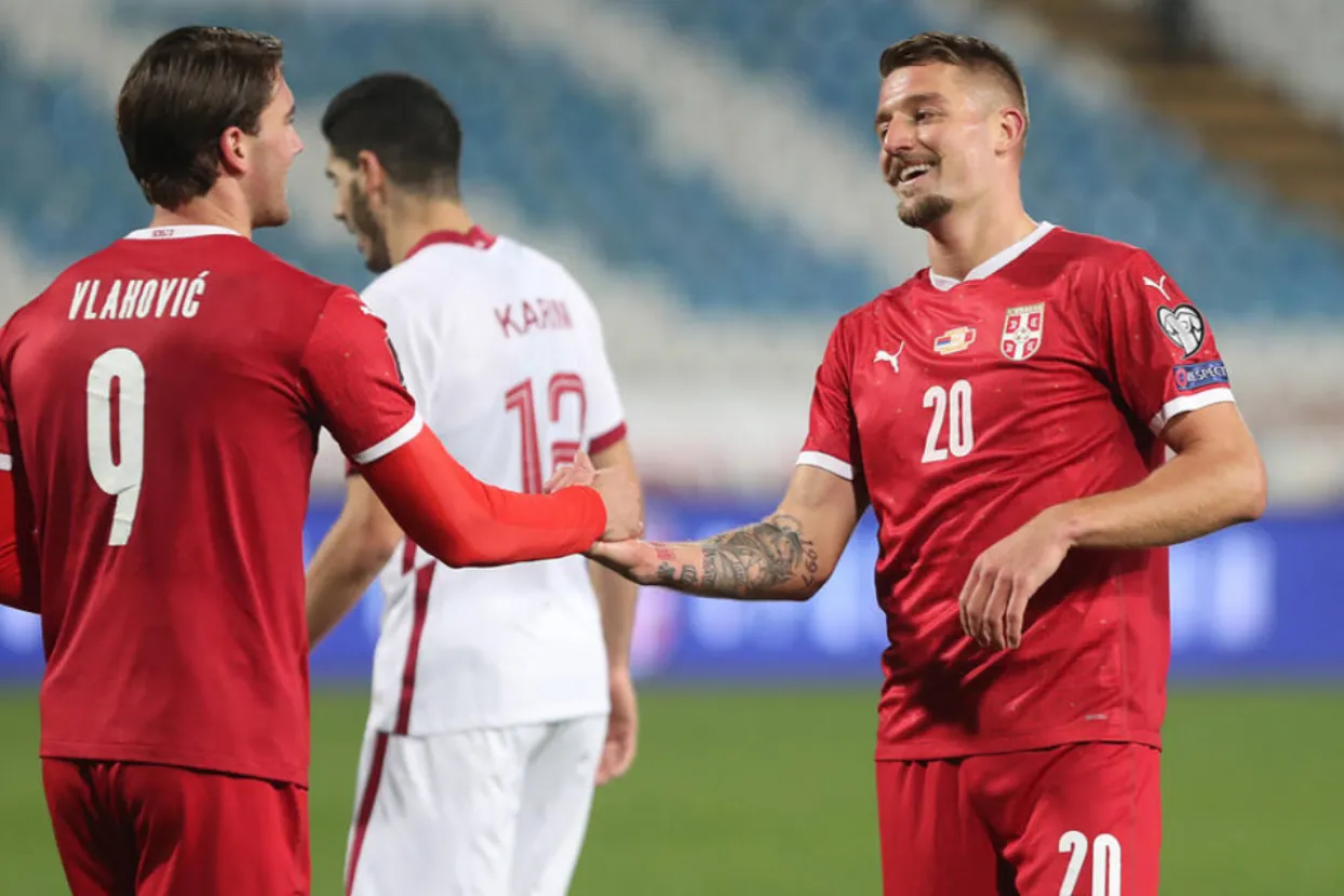 Dušan Vlahović i Sergej Milinković-Savić