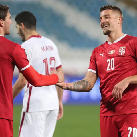 Dušan Vlahović i Sergej Milinković-Savić