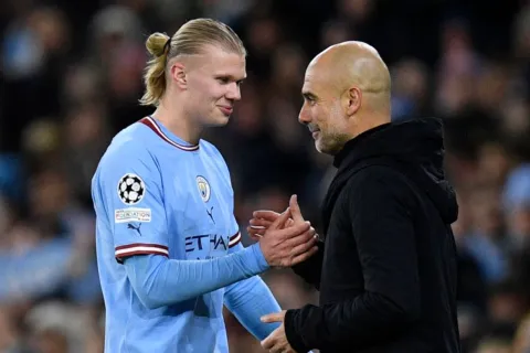 Haaland i Guardiola