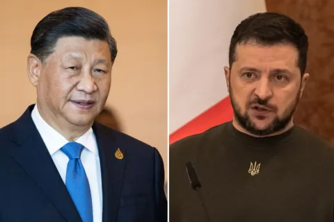 Xi jinping i Volodimir Zelenski