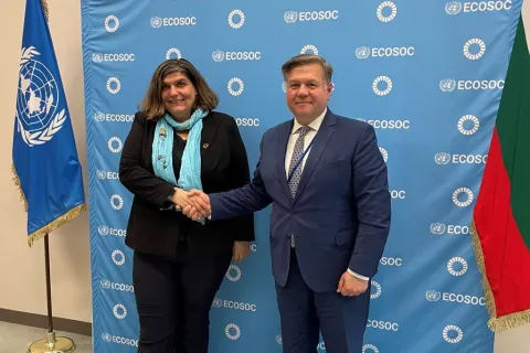 Bilateralni sastanak Brkića i predsjednice ECOSOC-a Lachezare Stoeve u New Yorku<br>