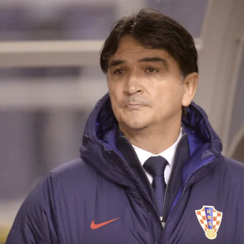 Split, 25.03.2023 - Utakmcia kvalifikacija za EURO 2024 između nogometaša Hrvatske i Wales na stadionu na Poljudu u Solitu. Na slici izbornik Zlatko Dalić.<br>