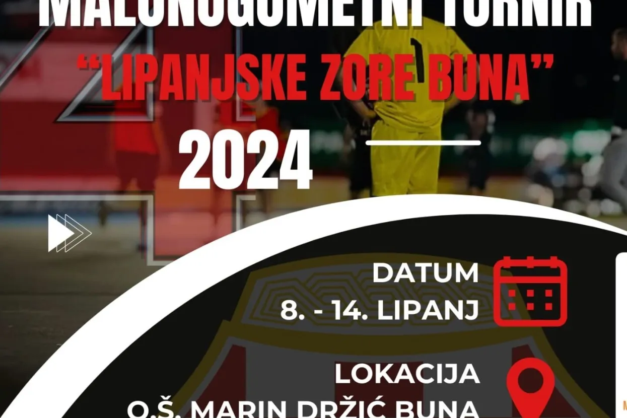  Turnir će se održati u razdoblju od 8.6.2024.-14.6.2024, na igralištu iza Osnovne škole Marina Držića Buna. 