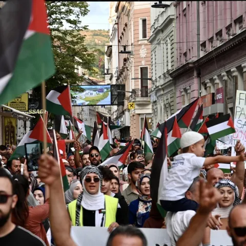 Masovni prosvjedi podrške Palestincima u Sarajevu