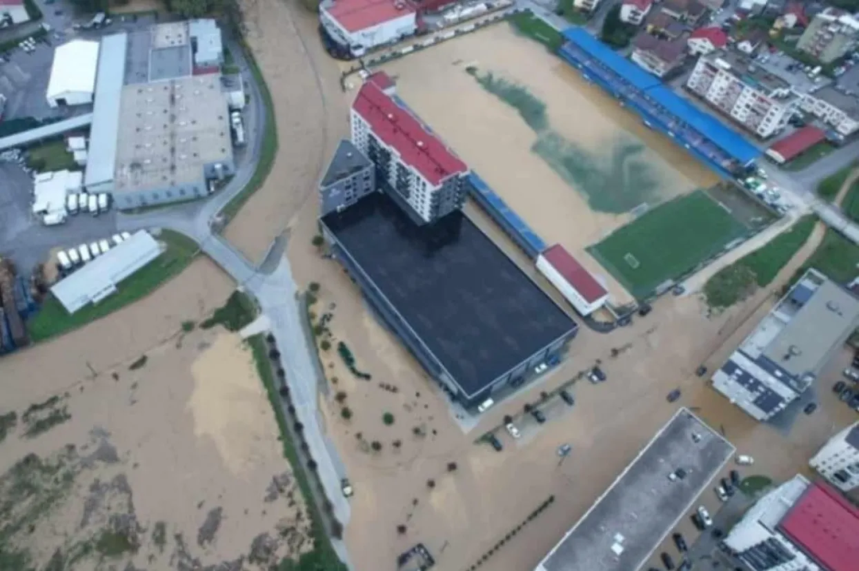 Poplave u BiH 2024. - stadion NK Kiseljak