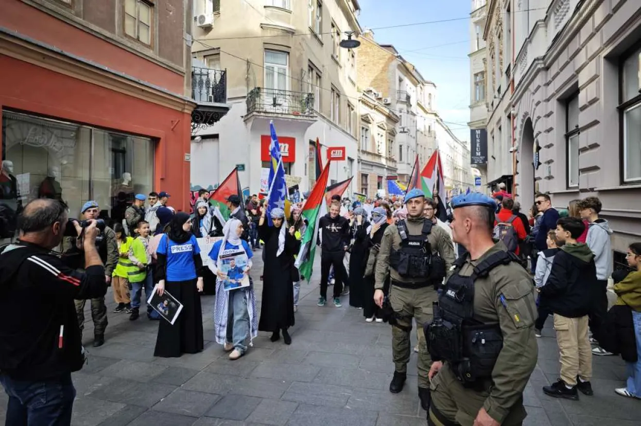 U Sarajevu održana prosvjedna šetnja u znak podrške palestinskom narodu