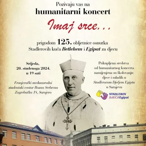 Humanitarni koncert za školovanje djece i mladih u Stadlerovom dječjem Egiptu u Sarajevu