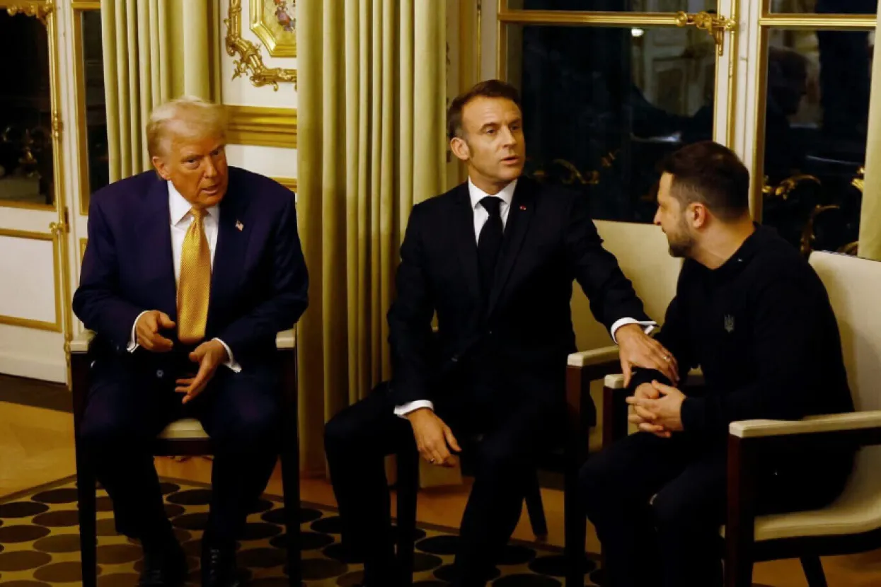 Trump. Macron i Zelenski